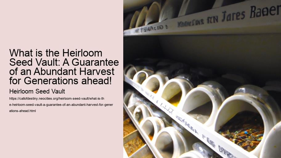 What is the Heirloom Seed Vault: A Guarantee of an Abundant Harvest for Generations ahead!